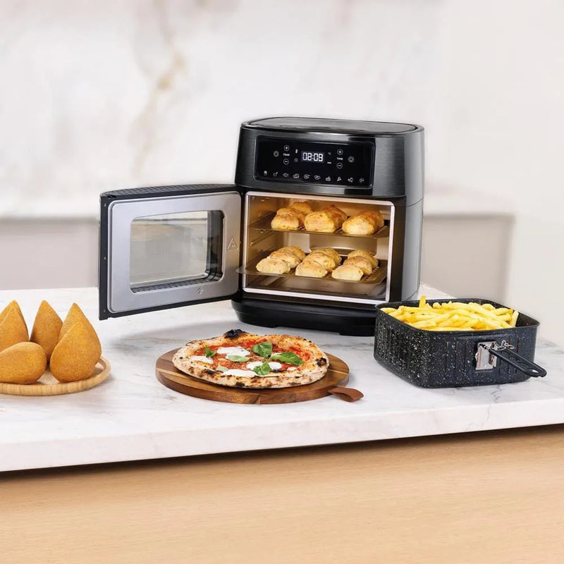 Fritadeira Elétrica Sem Óleo Air Fryer WAP Oven WAOD2 12L – Black Inox 110V