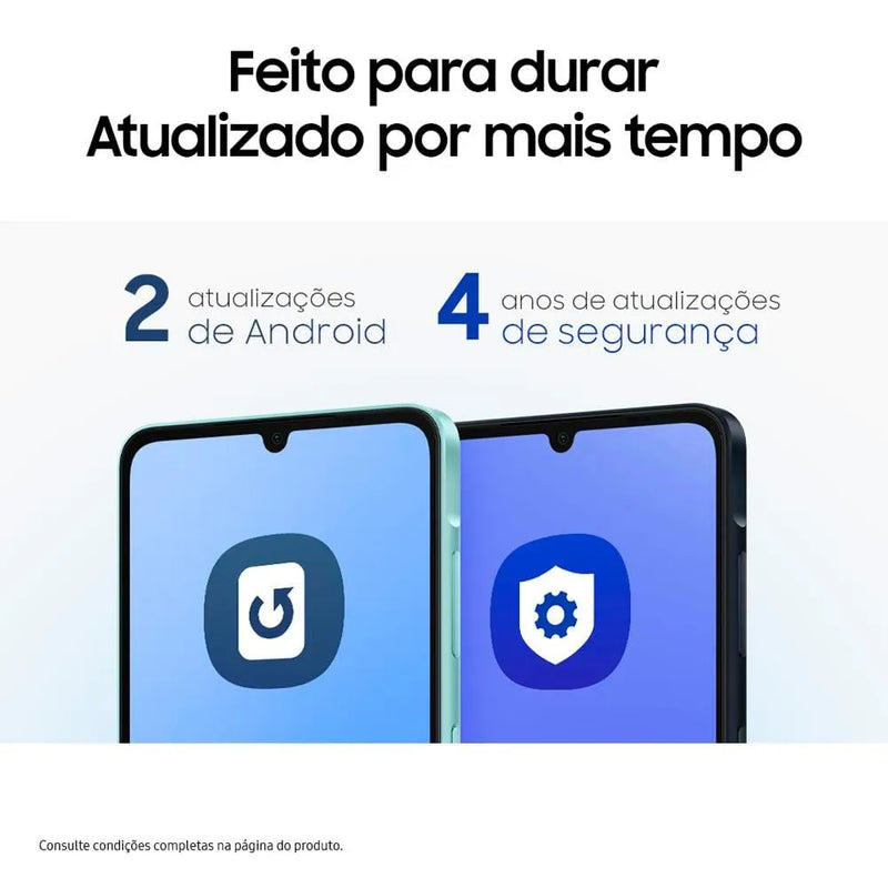 Smartphone Samsung Galaxy A06 Branco 4G 128GB 4GB RAM Tela 6,7" Processador Octa-Core, Câmera Traseira de 50MP e Selfie de 8MP