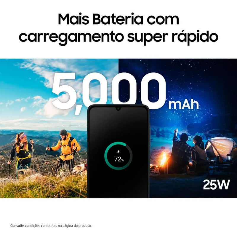 Smartphone Samsung Galaxy A06 Branco 4G 128GB 4GB RAM Tela 6,7" Processador Octa-Core, Câmera Traseira de 50MP e Selfie de 8MP