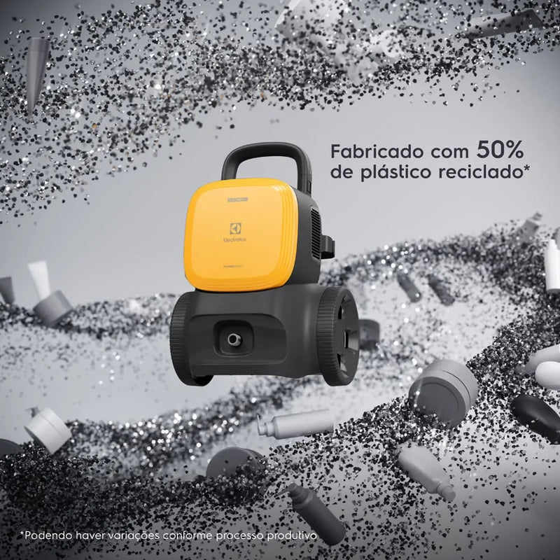 Lavadora de Alta Pressão Electrolux PowerWash 1400W com 1800PSI, Alça Retrátil, Engate Rápido, Bico Vario, Stop Total e Aplicador de Detergente 220V