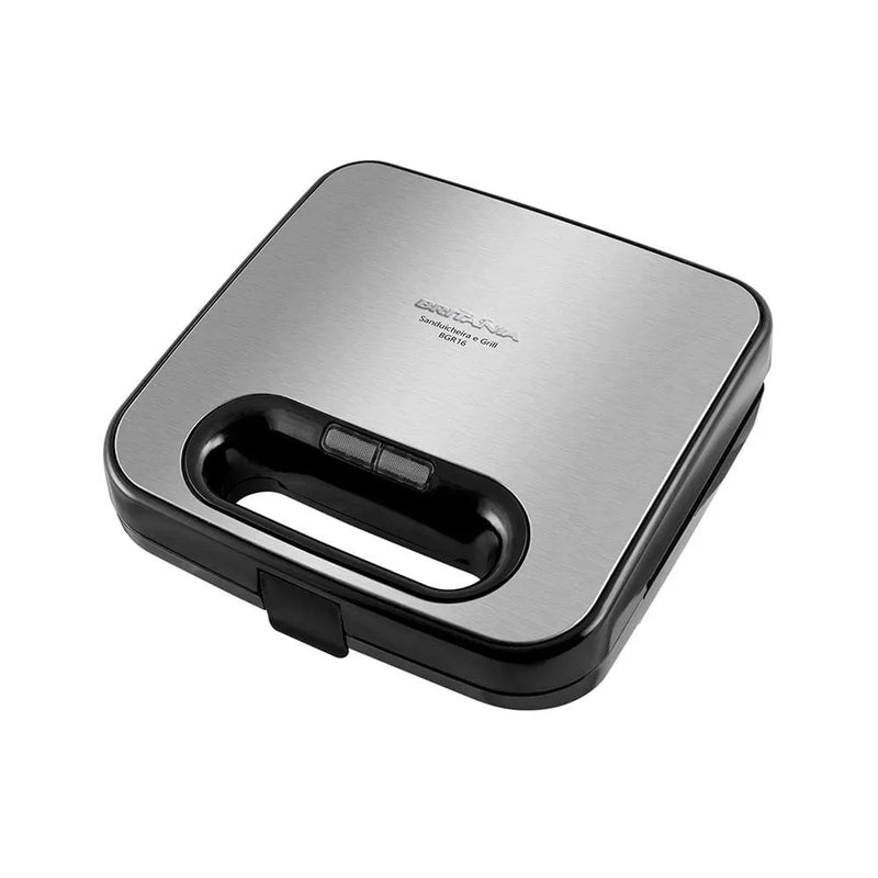 Sanduicheira Grill Britânia BGR16 com Revestimento Redstone - Inox 110V