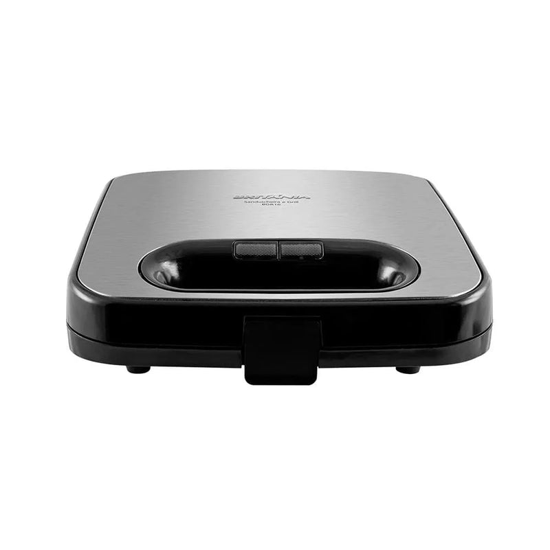 Sanduicheira Grill Britânia BGR16 com Revestimento Redstone - Inox 110V