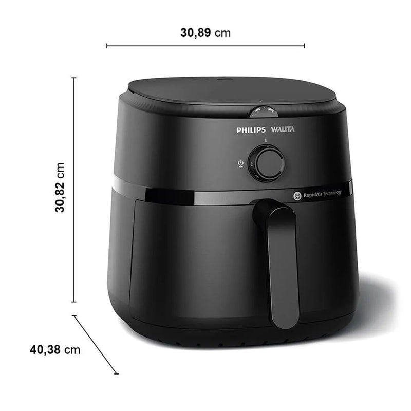 Fritadeira Elétrica Air Fryer Philips Walita Série 1000 XL NA130 Sem Óleo 1700W 6,2L – Preta 220V
