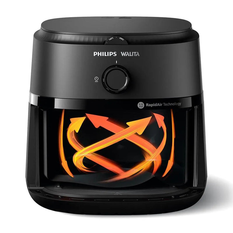 Fritadeira Elétrica Air Fryer Philips Walita Série 1000 XL NA130 Sem Óleo 1700W 6,2L – Preta 220V