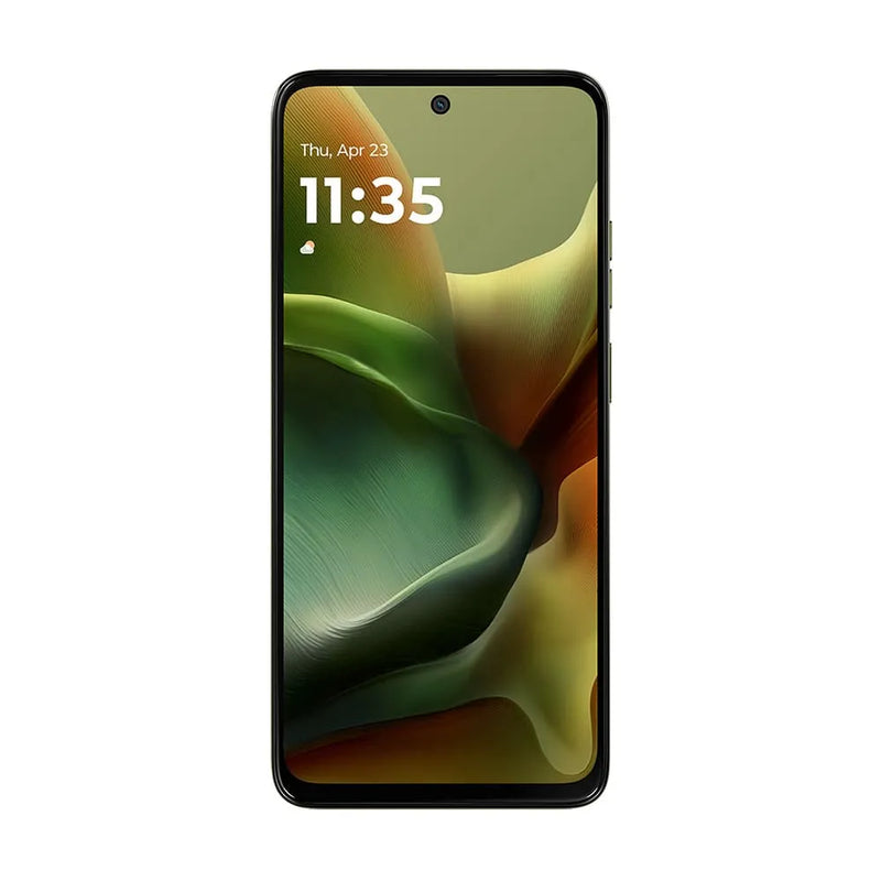 Smartphone Motorola Moto G15 Verde Vegan Leather com 256GB, 12GB RAM Boost, Tela 6.7”, Câmera principal 50 MP e Processador Octa-Core