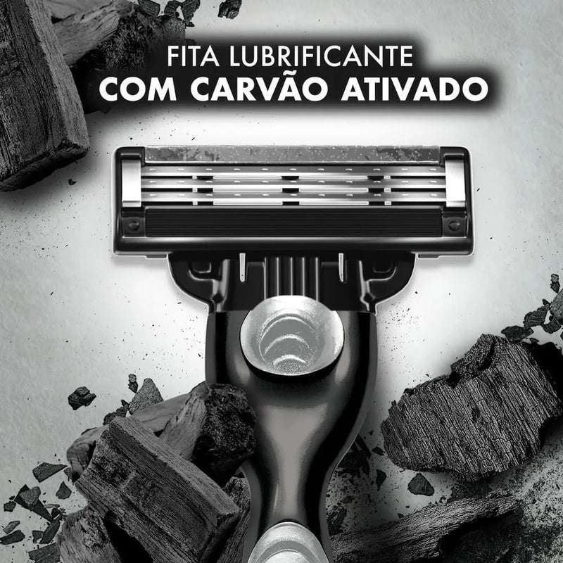 Aparelho de Barbear Gillette Mach3 Carbono 1 Unidade + 1 Carga