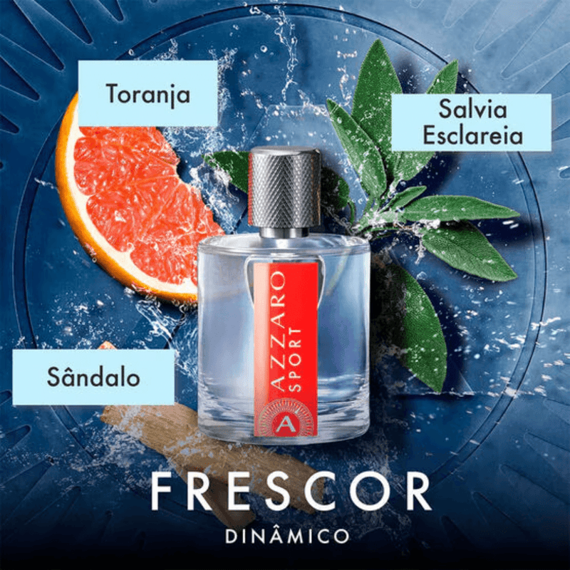 Perfume Azzaro Sport Masculino Eau de Toilette com 100ml