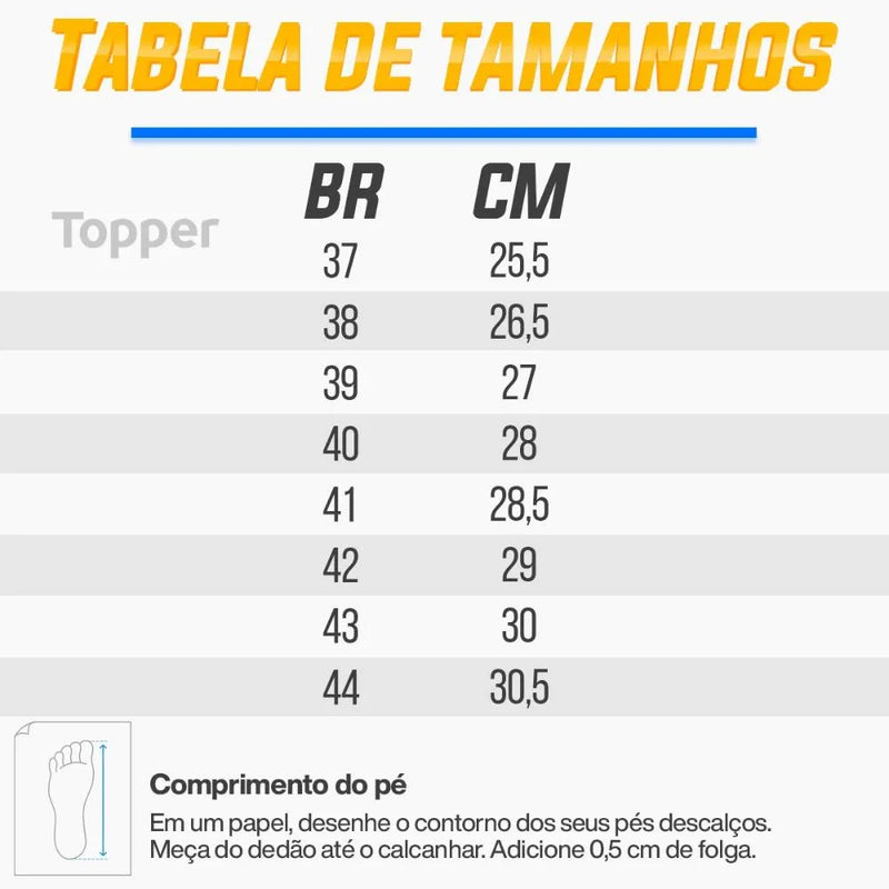 Chuteira Futsal Topper Top Drible VI Unissex