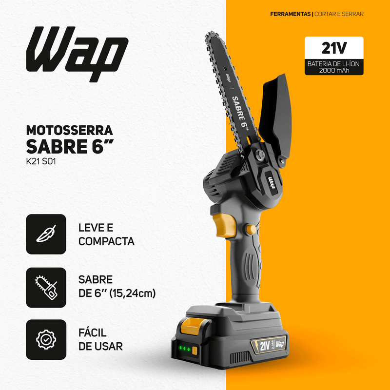 Motosserra de Sabre A Bateria WAP K21 S01