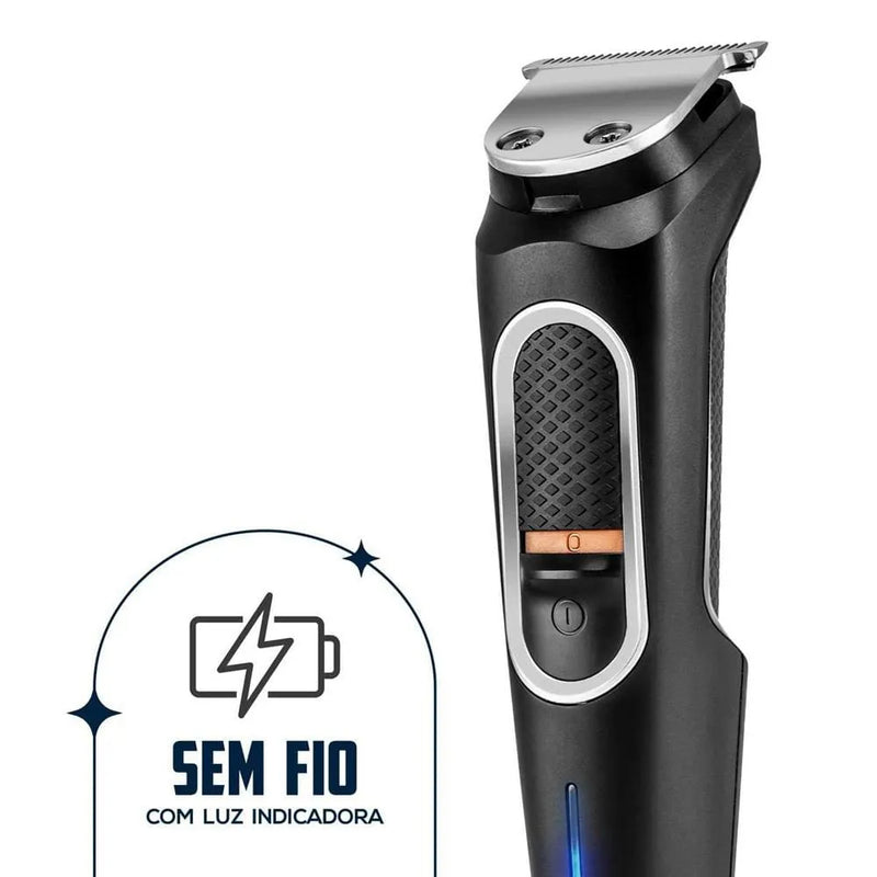Aparador de Pelos Britânia BAP21P Multigroom 7 em 1 Sem Fio Preto - Bivolt