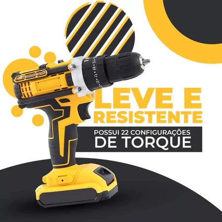Parafusadeira Furadeira 48V 2 Baterias Com Maleta e Acessorios Completo