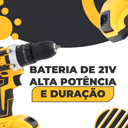 Parafusadeira Furadeira 48V 2 Baterias Com Maleta e Acessorios Completo