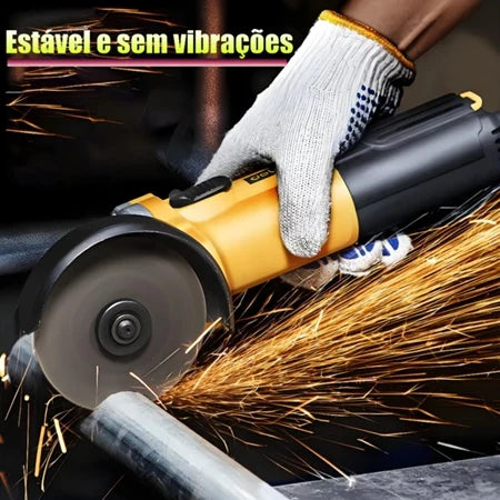 Esmerilhadeira 2 Bateria 48v Lixadeira Angular 4 polegadas Brushless 750W 2bateria De Lítio 10 lâminas de serra lixadeira bateria